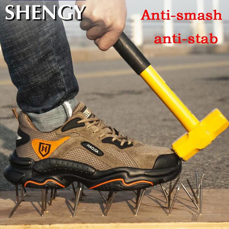 2020 Men Shoes Sneakers Steel Toe Outdoor Safety Work Shoes Men Lightweight Breathable Antipiercing NonSlip Protective Footwear 201019, Khaki
2020 Men Shoes Sneakers Steel Toe Outdoor Safety Work Shoes Men Lightweight Breathable Antipiercing NonSlip Protective Footwear 201019, Khaki