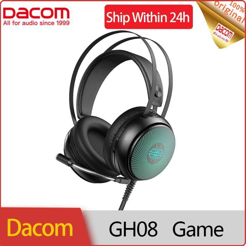 Dacom GH08 Gaming Headphone 3.5mm Wired Game Headset with LED Light HD Mic Stereo Sound for PC Computer Phones Laptop PS4 X-BOX1, Black
Dacom GH08 Gaming Headphone 3.5mm Wired Game Headset with LED Light HD Mic Stereo Sound for PC Computer Phones Laptop PS4 X-BOX1, Black