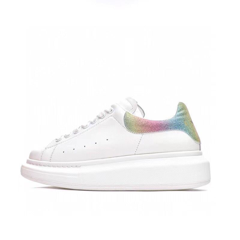 Elegant Couple Men's Sneaker White Leather Sneakers Shoes Couple Skateboard Spo…