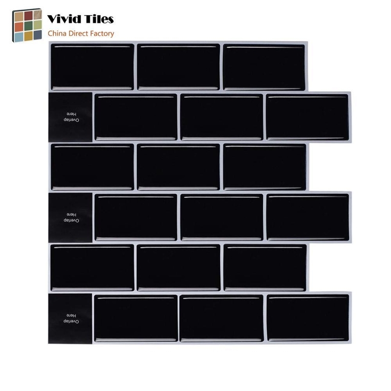 Vividtiles 12*12 inch Premium Anti Mold Waterproof Wallpaper 3D Peel and Stick black subway Brick Tiles - 10 Sheet T200601
Vividtiles 12*12 inch Premium Anti Mold Waterproof Wallpaper 3D Peel and Stick black subway Brick Tiles - 10 Sheet T200601