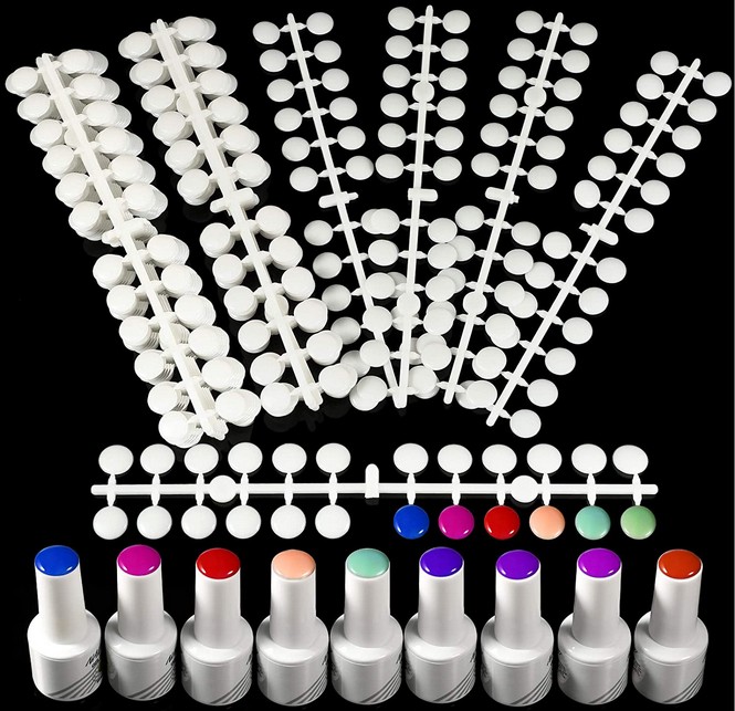 False Nail Tips Color Chart, 24 Color Set Flat Back Fake Display Tips for UV/Gel/Polish Nail Art Color Display
False Nail Tips Color Chart, 24 Color Set Flat Back Fake Display Tips for UV/Gel/Polish Nail Art Color Display