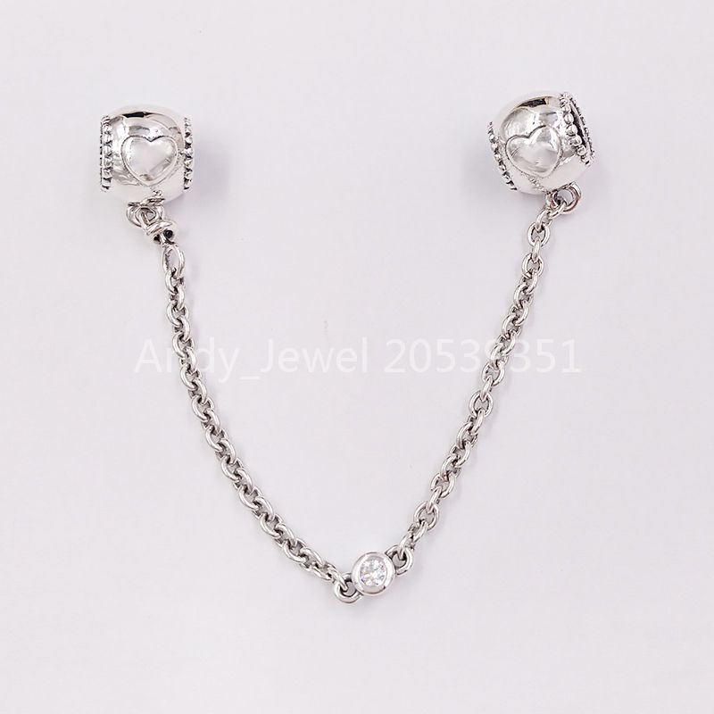 Authentic 925 Sterling Silver Beads Embossed Hearts Safety Chain Charms Fits European Pandora Style Jewelry Bracelets & Necklace 796457CZ
Authentic 925 Sterling Silver Beads Embossed Hearts Safety Chain Charms Fits European Pandora Style Jewelry Bracelets & Necklace 796457CZ