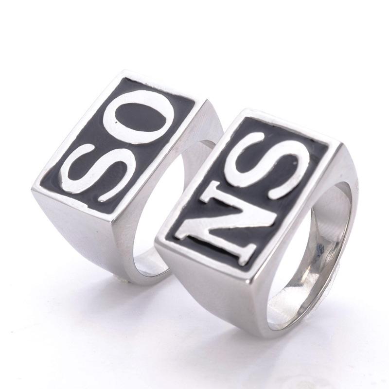 2Pcs Men SONS Ring 316L Stainless Steel SO NS Silver color Size 7-15 Wedding Biker Motor
2Pcs Men SONS Ring 316L Stainless Steel SO NS Silver color Size 7-15 Wedding Biker Motor