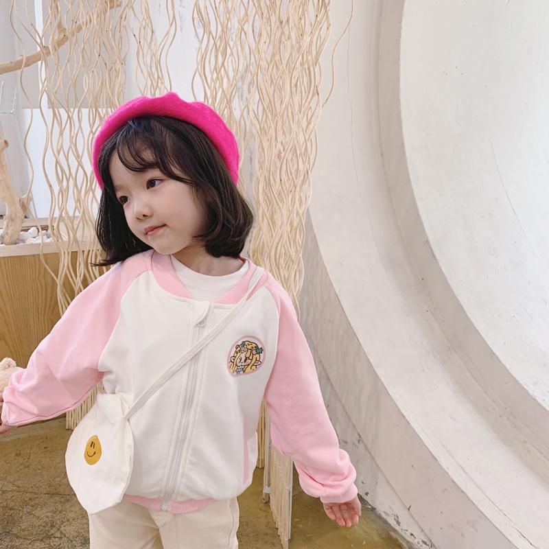 Children's jacket Cute cartoon print flower fairy pattern hit color baseball uniform sweatshirt girls jacket
Children's jacket Cute cartoon print flower fairy pattern hit color baseball uniform sweatshirt girls jacket