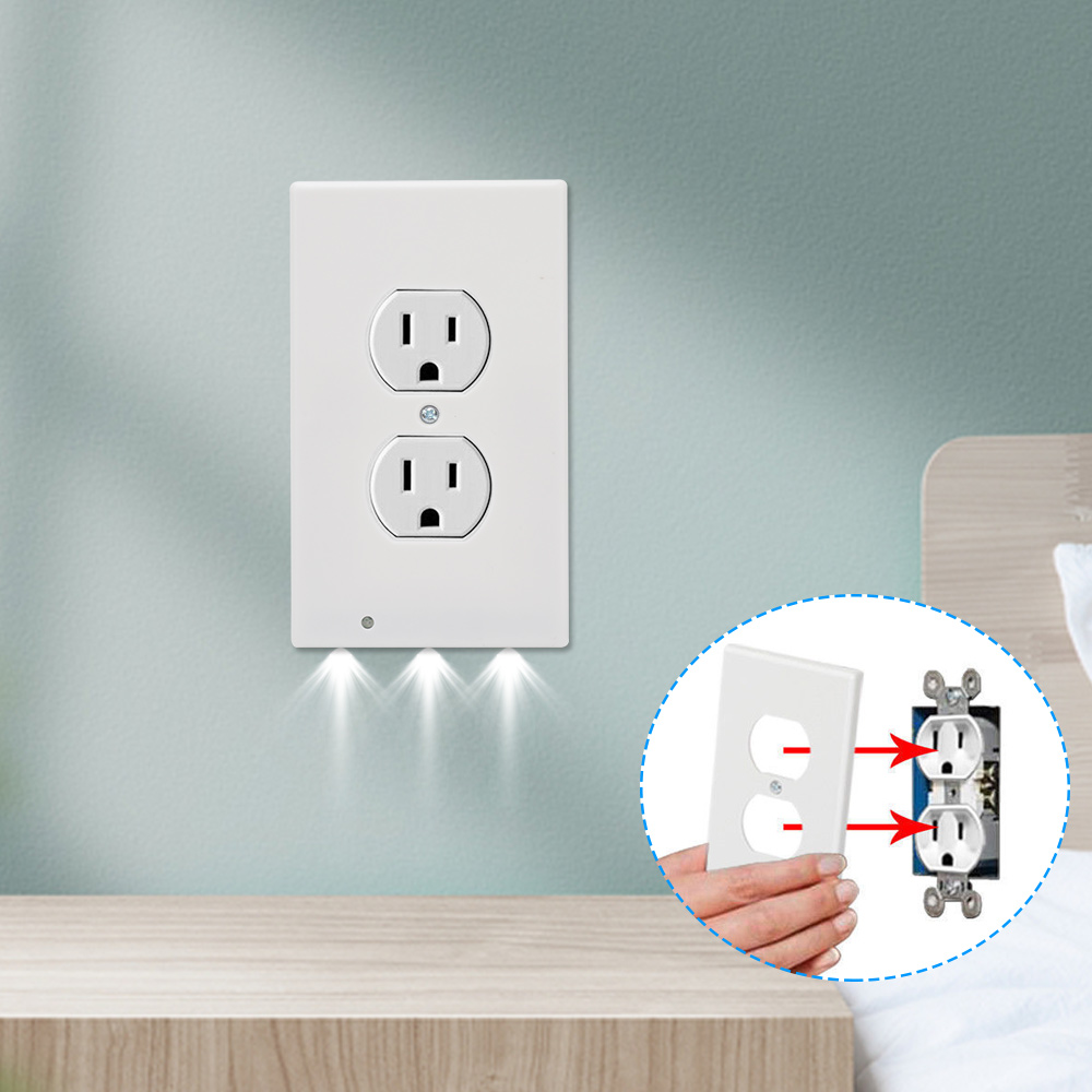 Plug Cover LED Night Light PIR Motion Sensor Safety Lights Angel Wall Outlet Hallway Bedroom Bathroom Lamp
Plug Cover LED Night Light PIR Motion Sensor Safety Lights Angel Wall Outlet Hallway Bedroom Bathroom Lamp
