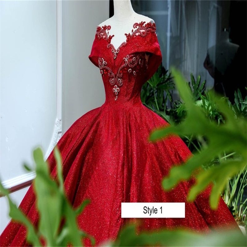 luxury red evening dresses bling crystal sequins sleeveless ball gowns prom dresses custom made formal party dresses robes de marie