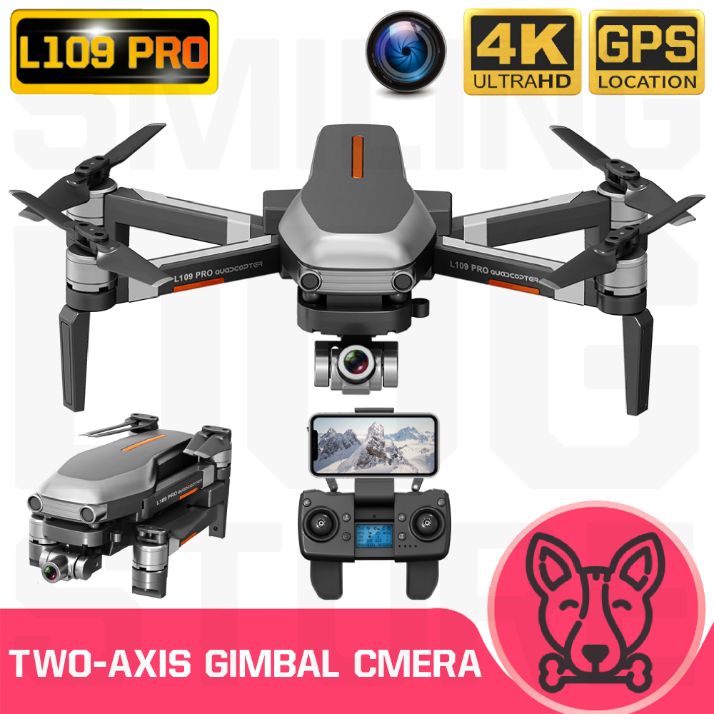 L109 Pro Drone 4K GPS HD Gimbal Camera 5G WIFI FPV Brushless Motor SD Card 1200m Long Distance Drones Professional RC Quadcopter, Black
L109 Pro Drone 4K GPS HD Gimbal Camera 5G WIFI FPV Brushless Motor SD Card 1200m Long Distance Drones Professional RC Quadcopter, Black