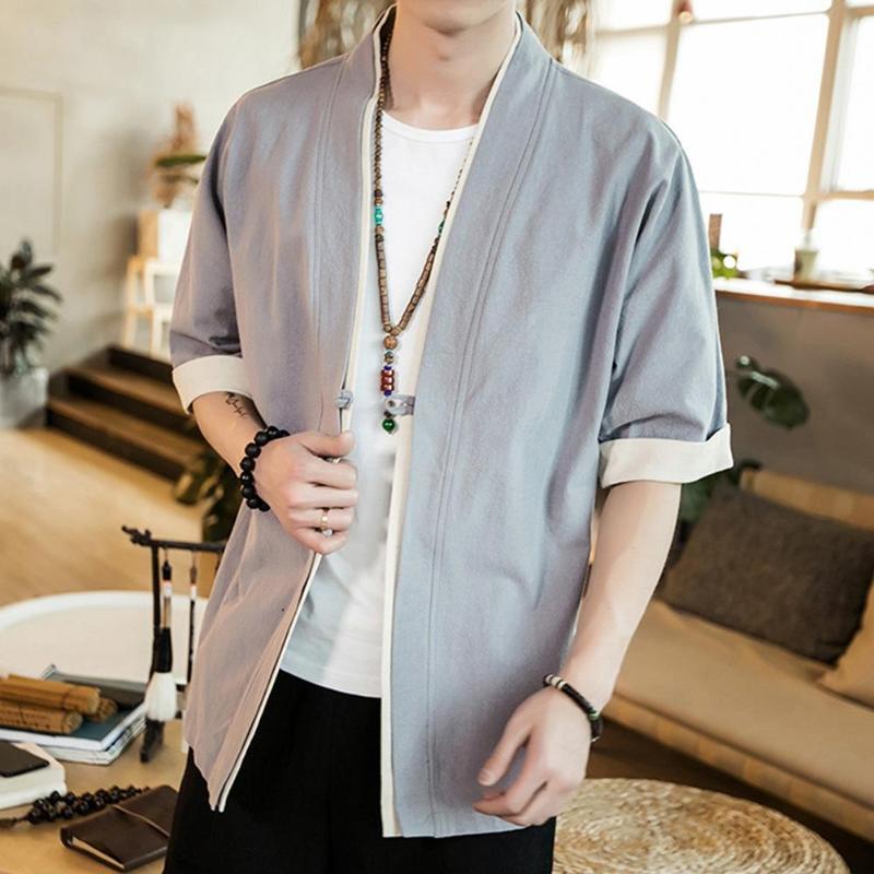 Plus Size Fashion Men Color Block Short Sleeve Button Loose Kimono Blouse Coat clothing, Black
Plus Size Fashion Men Color Block Short Sleeve Button Loose Kimono Blouse Coat clothing, Black