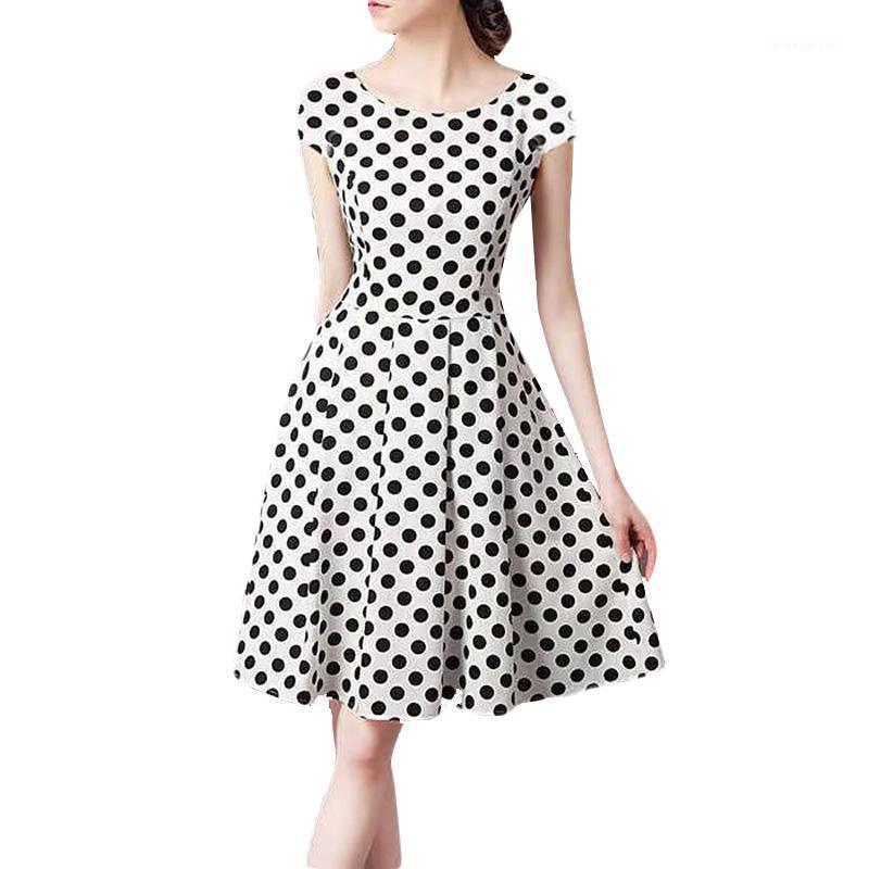 Women Vintage Polka Dots Dance Debut Party Evening Swing Round Neck A-Line Dress1, Black
Women Vintage Polka Dots Dance Debut Party Evening Swing Round Neck A-Line Dress1, Black