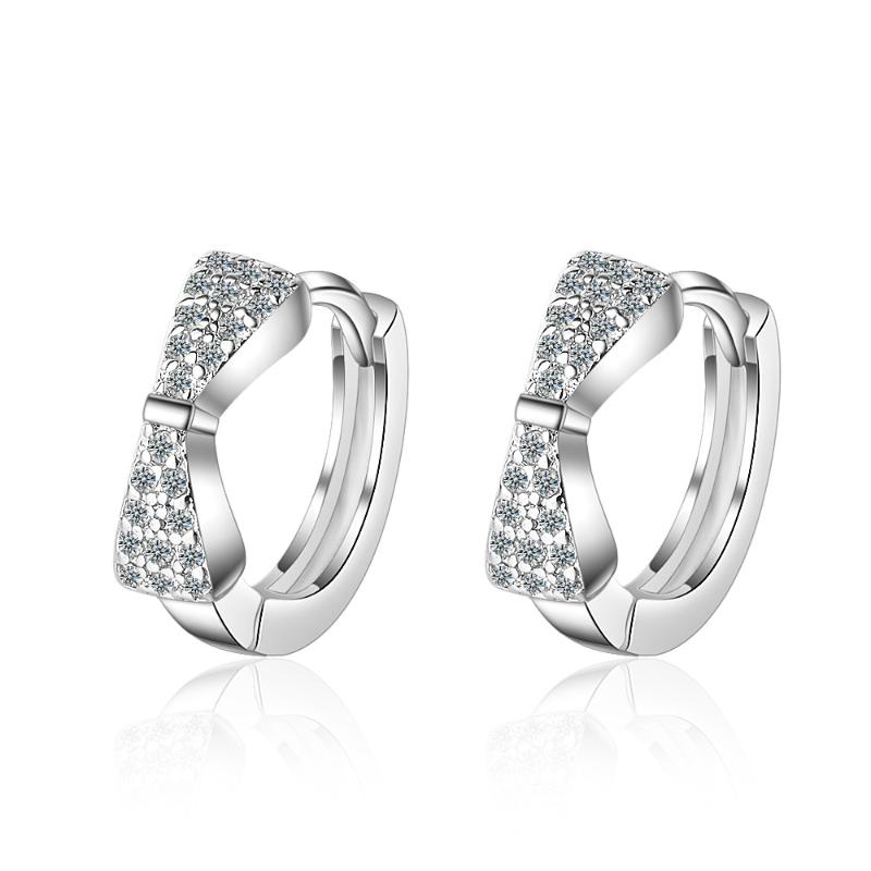 Trendy Bowknot Design Silver Rose Gold Color Micro Paved Cubic Zirconia Small Hoop Earrings for Women Girl Party Jewelry
Trendy Bowknot Design Silver Rose Gold Color Micro Paved Cubic Zirconia Small Hoop Earrings for Women Girl Party Jewelry