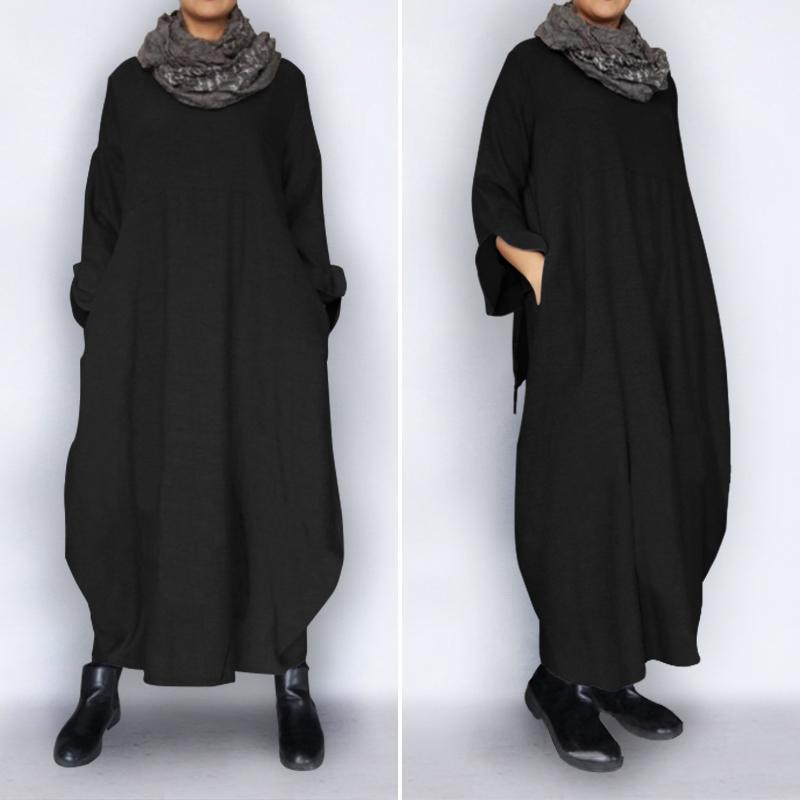 Vintage Dress Women Robe VONDA 2020 Spring Sexy Casual Loose Long Sleeve Maxi Long Dress Thin Sweatshirts Plus Size Vestidos1, Black
Vintage Dress Women Robe VONDA 2020 Spring Sexy Casual Loose Long Sleeve Maxi Long Dress Thin Sweatshirts Plus Size Vestidos1, Black