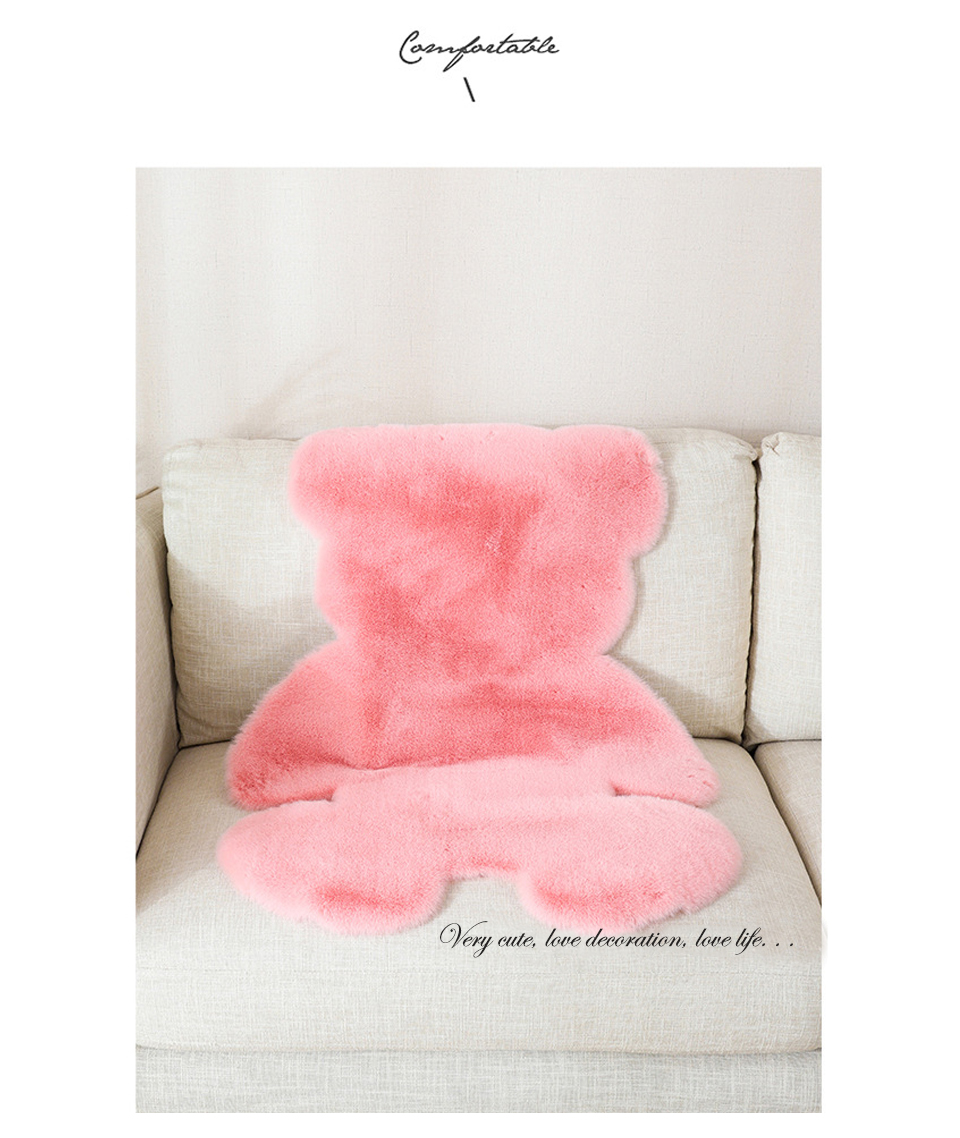 Bear rug super soft silk carpet Indoor Modern Living room bedroom Rug Antiskid soft 60cm *80cm mat gray white brown children