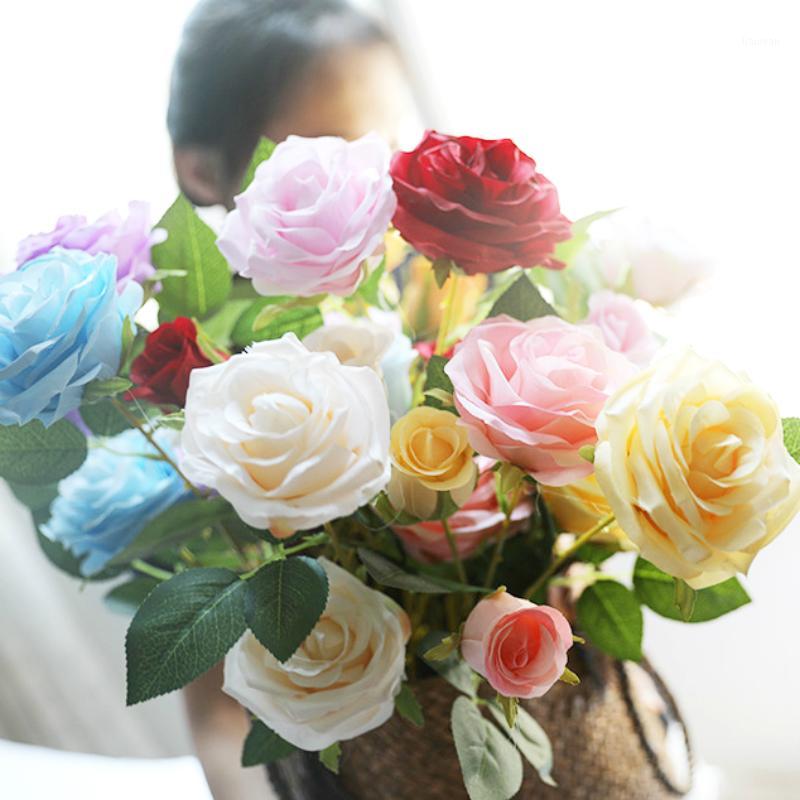 5pcs/lot Artificial 3 heads Roses Flower Wedding Decoration Silk Rose Flowers Fake Rose Artificial flowers Home Garden Decor1, Blue
5pcs/lot Artificial 3 heads Roses Flower Wedding Decoration Silk Rose Flowers Fake Rose Artificial flowers Home Garden Decor1, Blue