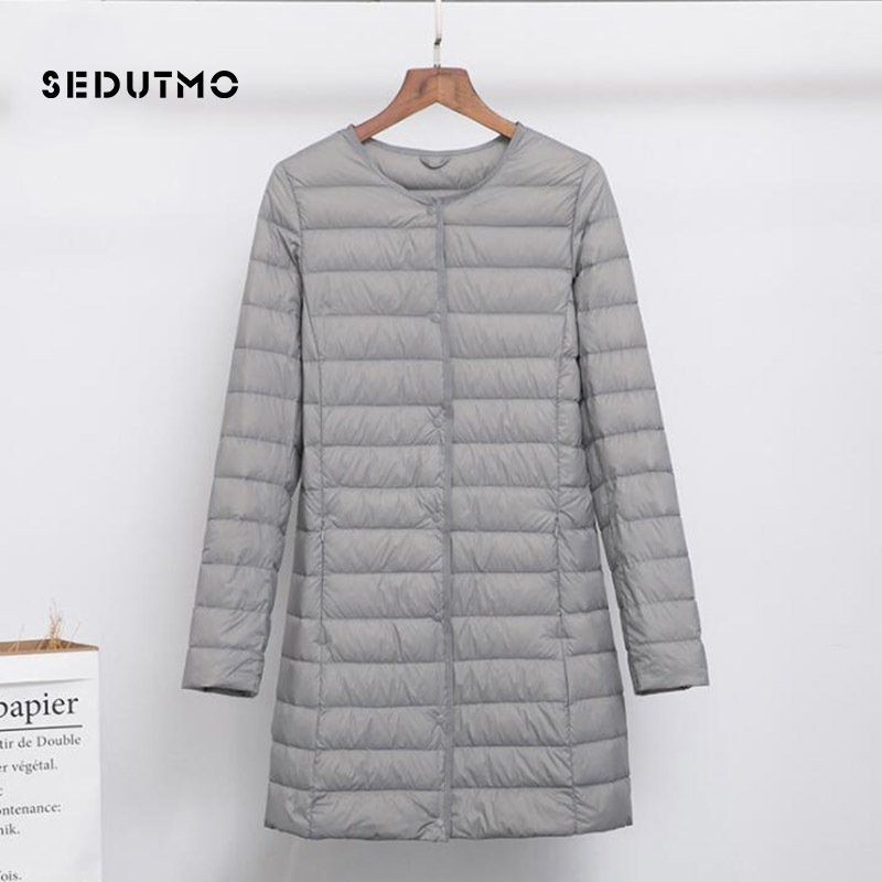 SEDUTMO Winter Plus Size 4XL Women Duck Down Jackets Long Ultra Light Coat Casual Puffer Jacket Slim Black Autumn Parkas ED875 201023