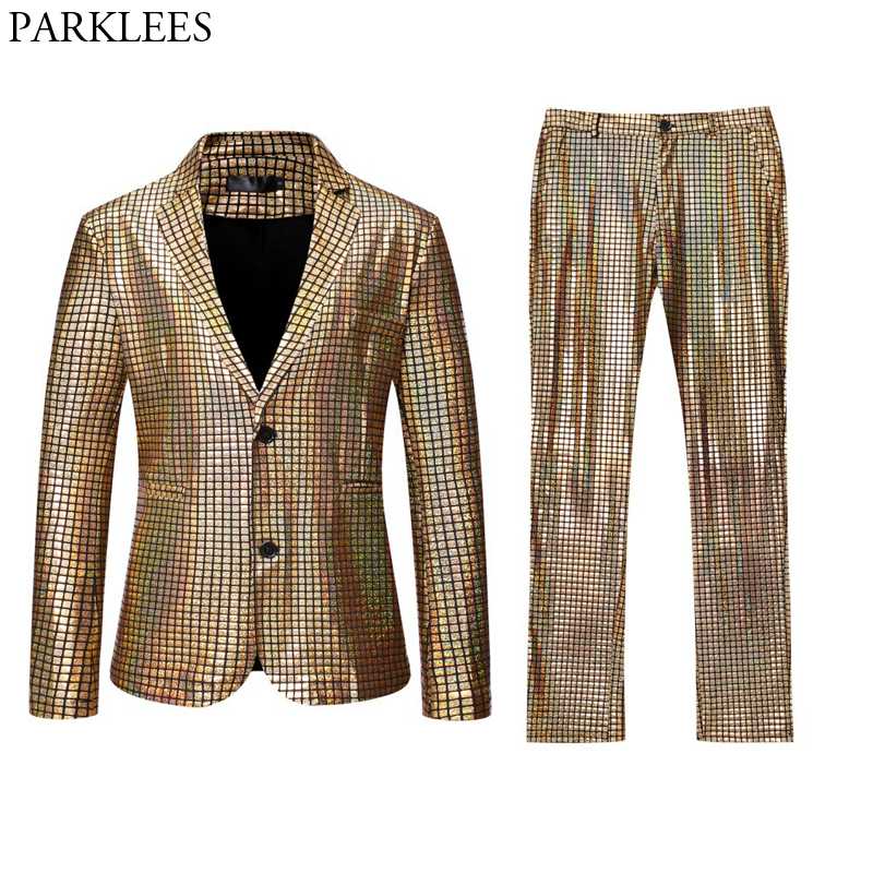Shiny Gold Plaid Sequin Suits Men Prom Dance Prom Suits with Pants Mens Festival Carnival Christmas Halloween Party Stage Outfit
Shiny Gold Plaid Sequin Suits Men Prom Dance Prom Suits with Pants Mens Festival Carnival Christmas Halloween Party Stage Outfit