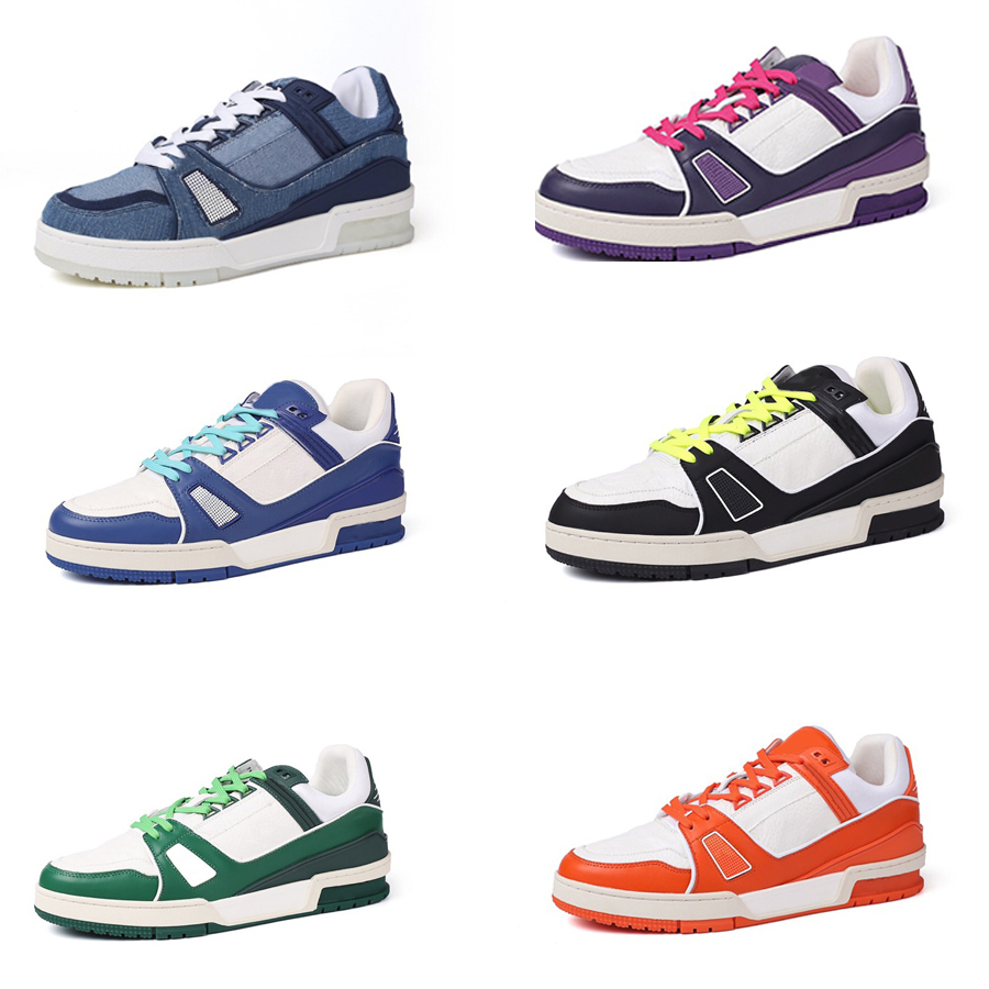 2021 Mens Shoe Designer Trainer Sneaker Calfskin Leather Embossed Vintage Platform sneakers Runner Trainers Rubber outsole shoes with box 268, Color 16
2021 Mens Shoe Designer Trainer Sneaker Calfskin Leather Embossed Vintage Platform sneakers Runner Trainers Rubber outsole shoes with box 268, Color 16