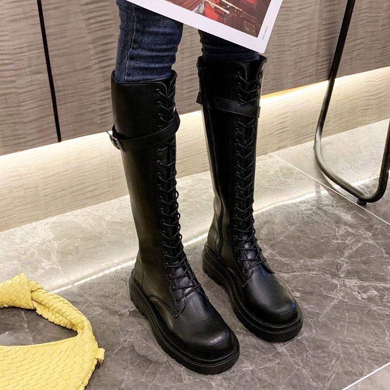 Fashion Buckle Knee High Boots Women Casual Cross Strap Thick High Heel Long Boots Woman Black Pu Leather Platform Shoes
Fashion Buckle Knee High Boots Women Casual Cross Strap Thick High Heel Long Boots Woman Black Pu Leather Platform Shoes