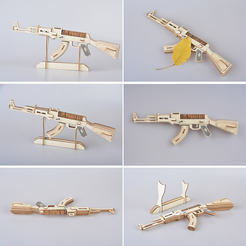 DIY Handmade Gun Assembly Toy AK47/Carbines Wooden Model 3D Jigsaw Puzzle Educational Toys Gun For Children Boys Kids Gifts
DIY Handmade Gun Assembly Toy AK47/Carbines Wooden Model 3D Jigsaw Puzzle Educational Toys Gun For Children Boys Kids Gifts