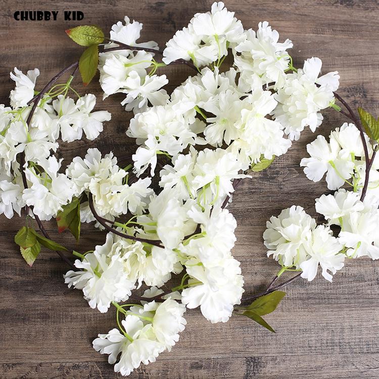 12pcs/lot ! Wholesale 100% Hi-Q artificial Cherry flowers vine wedding arch decorative flowers vine wedding fake cereza rattan, White
12pcs/lot ! Wholesale 100% Hi-Q artificial Cherry flowers vine wedding arch decorative flowers vine wedding fake cereza rattan, White