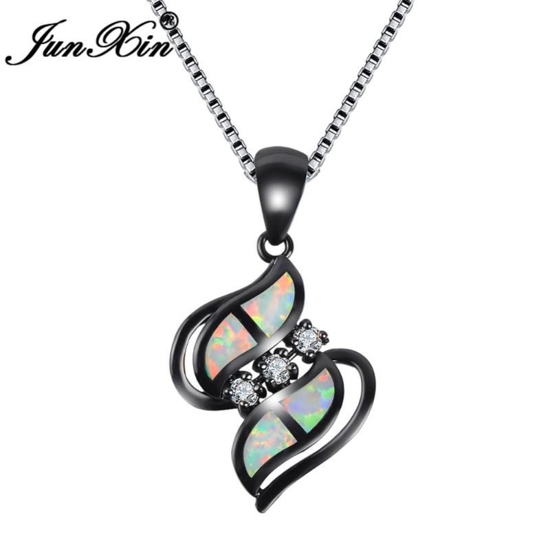 JUNXIN Unique S Design Blue/White Fire Opal Pendants Black Gold Filled White Zircon Necklaces For Women Christmas Gifts NL0141
JUNXIN Unique S Design Blue/White Fire Opal Pendants Black Gold Filled White Zircon Necklaces For Women Christmas Gifts NL0141