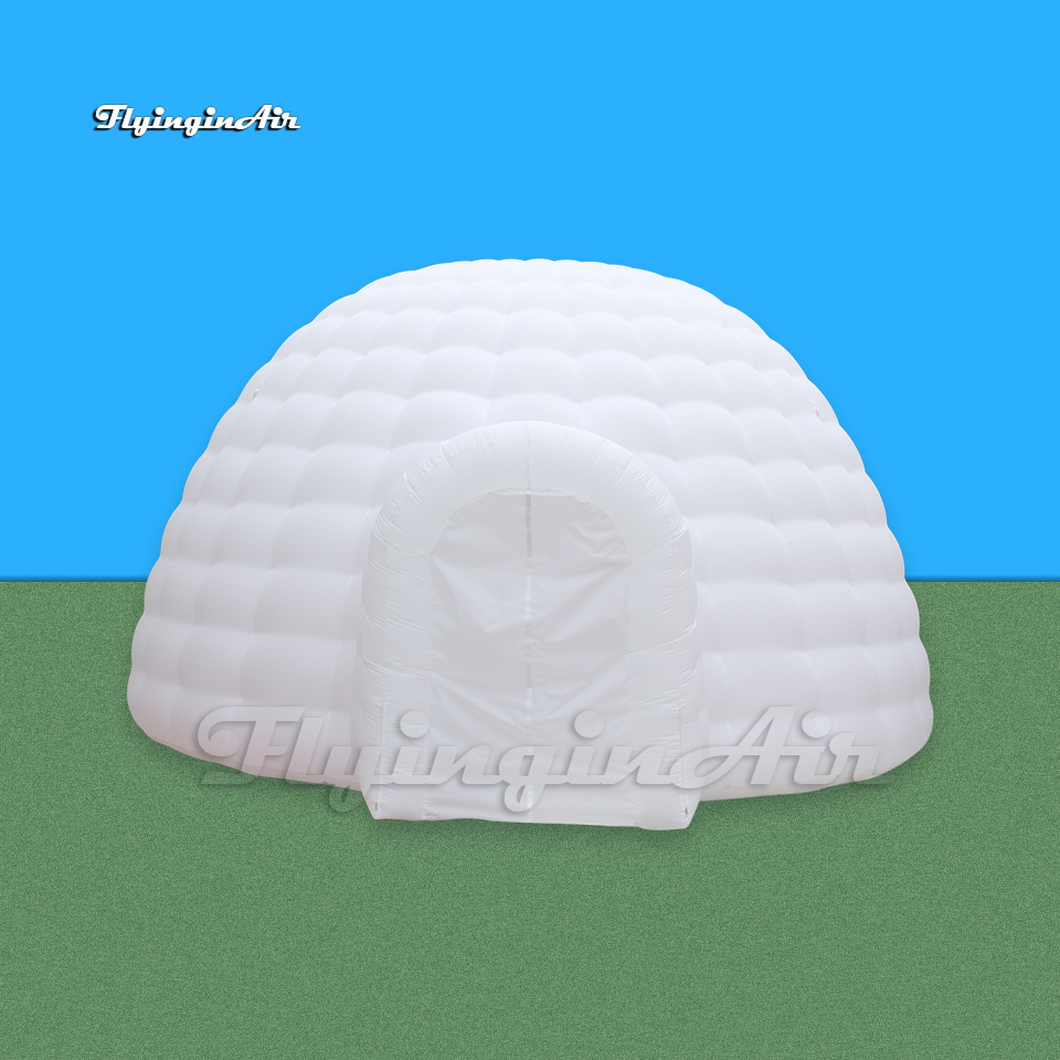 Party Tents Advertising Inflatable Igloo 6m/8m Circular Structure White Blow Up Dome Tent For Party And Wedding Events