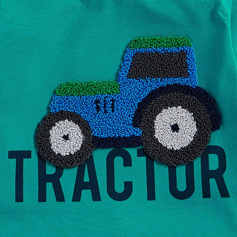 Little maven Boys Long Sleeve t-shirts Fall 2020 Children's Clothing Cotton Tractor Car Baby Boys Clothes for Kids Garment Y0121