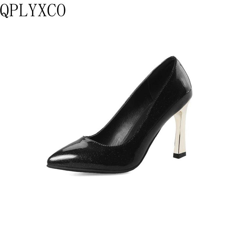 QPLYXCO hot slae Small & Big size 31-48 sexy fashion super thin high heels(9cm) shoes platform women footwear pumps party 018-3, Black
QPLYXCO hot slae Small & Big size 31-48 sexy fashion super thin high heels(9cm) shoes platform women footwear pumps party 018-3, Black