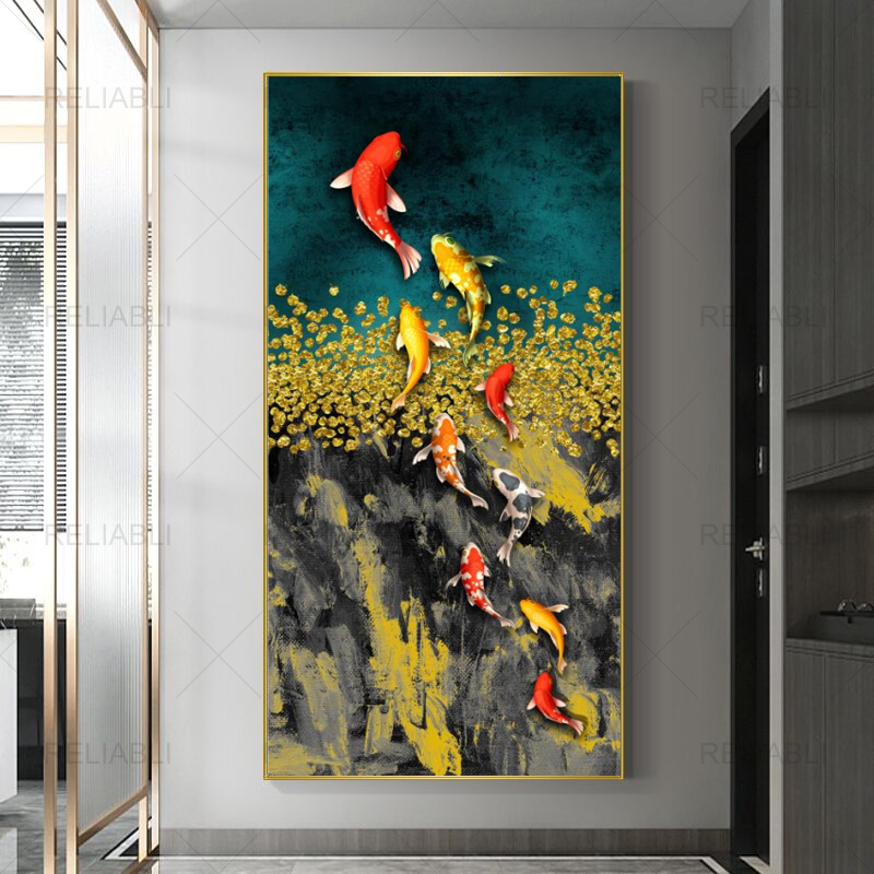 Koi Fish Feng Shui Carp Gold Fish Pictures Oil Painting on Canvas Posters and Prints Cuadros Wall Art Pictures For Living Room
Koi Fish Feng Shui Carp Gold Fish Pictures Oil Painting on Canvas Posters and Prints Cuadros Wall Art Pictures For Living Room