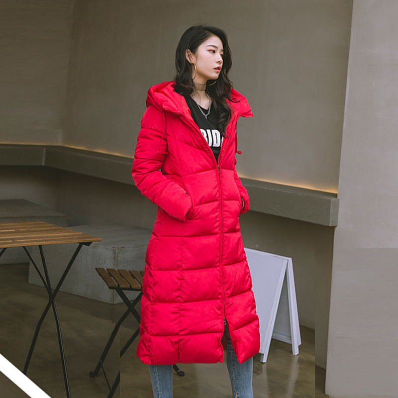 Women's Down Parkas Winter Women Jacket X-long Parkas Hooded Cotton Padded Female Coat High Quality Warm Outwear Womens Parka Winter Coat 220909