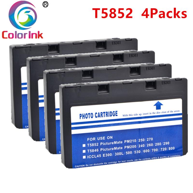 4PK ColoInk Ink Cartridge For T5846 E-5846 For PictureMate PM200 PM240 PM260 PM280 PM290 PM225 PM300 printer
4PK ColoInk Ink Cartridge For T5846 E-5846 For PictureMate PM200 PM240 PM260 PM280 PM290 PM225 PM300 printer