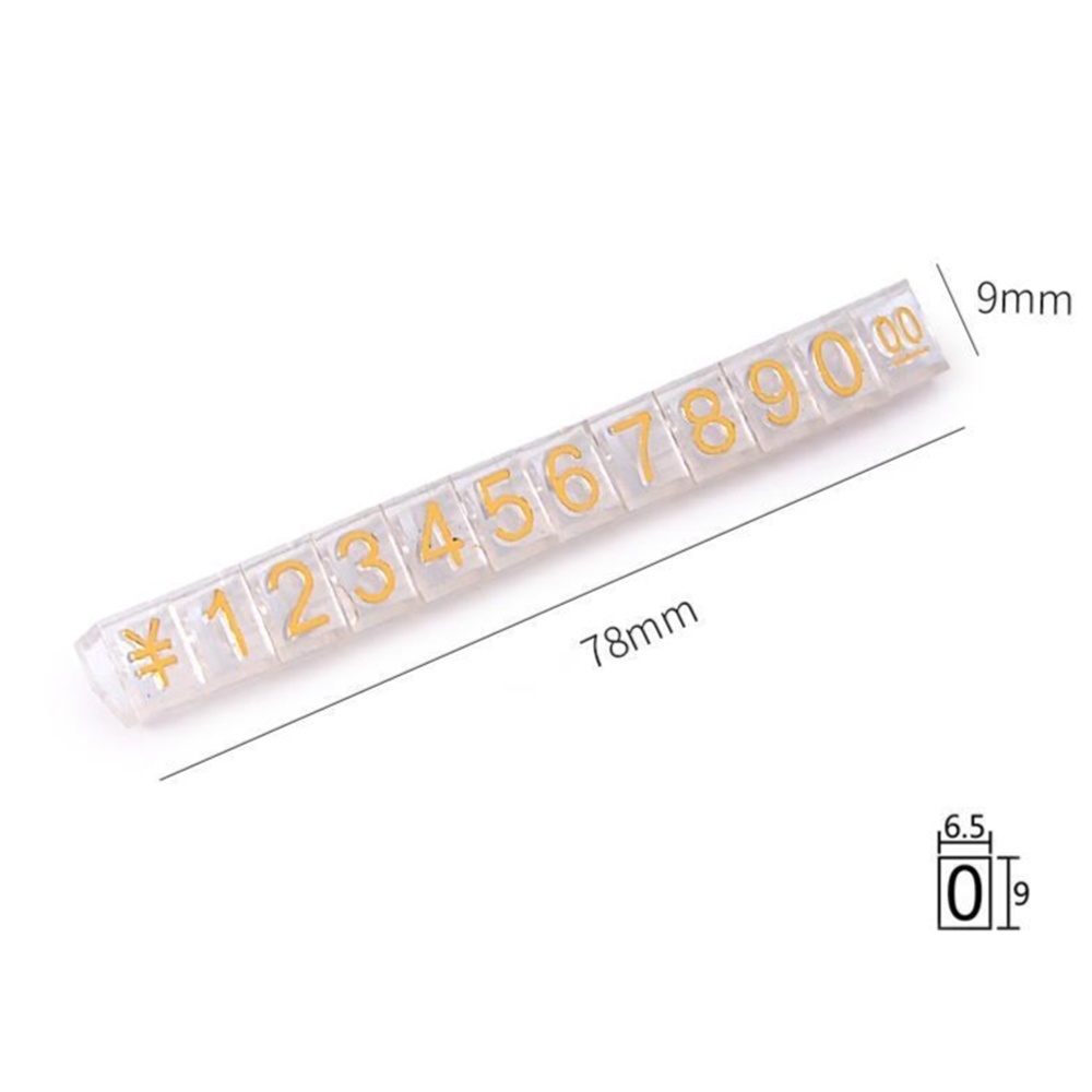 Jewellery Store Plastic Price Tag Display Cube with Numbers