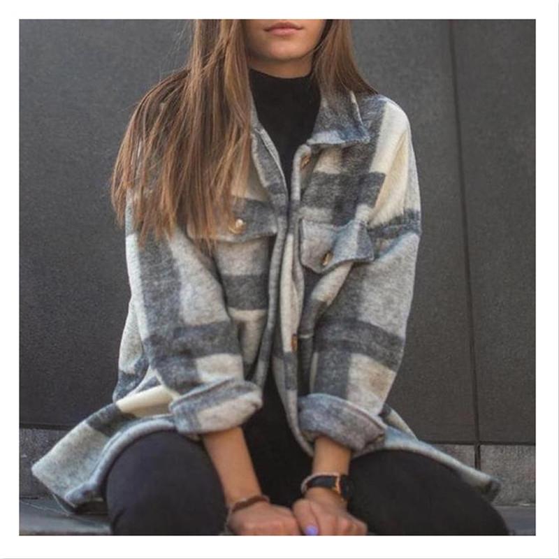 Women' Fashion Shirt Coat Plaid Top Button Pocket Long Sleeve Coat Female Casual Loose Shirt Women, As pic
Women' Fashion Shirt Coat Plaid Top Button Pocket Long Sleeve Coat Female Casual Loose Shirt Women, As pic