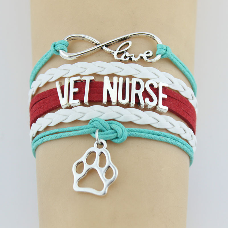 Infinity Love Vet Nurse Vet Tech Paw Charm Wrap Bracelets Paw Print Charms Animal Bracelet Women&men Bracelets Jewelry
Infinity Love Vet Nurse Vet Tech Paw Charm Wrap Bracelets Paw Print Charms Animal Bracelet Women&men Bracelets Jewelry