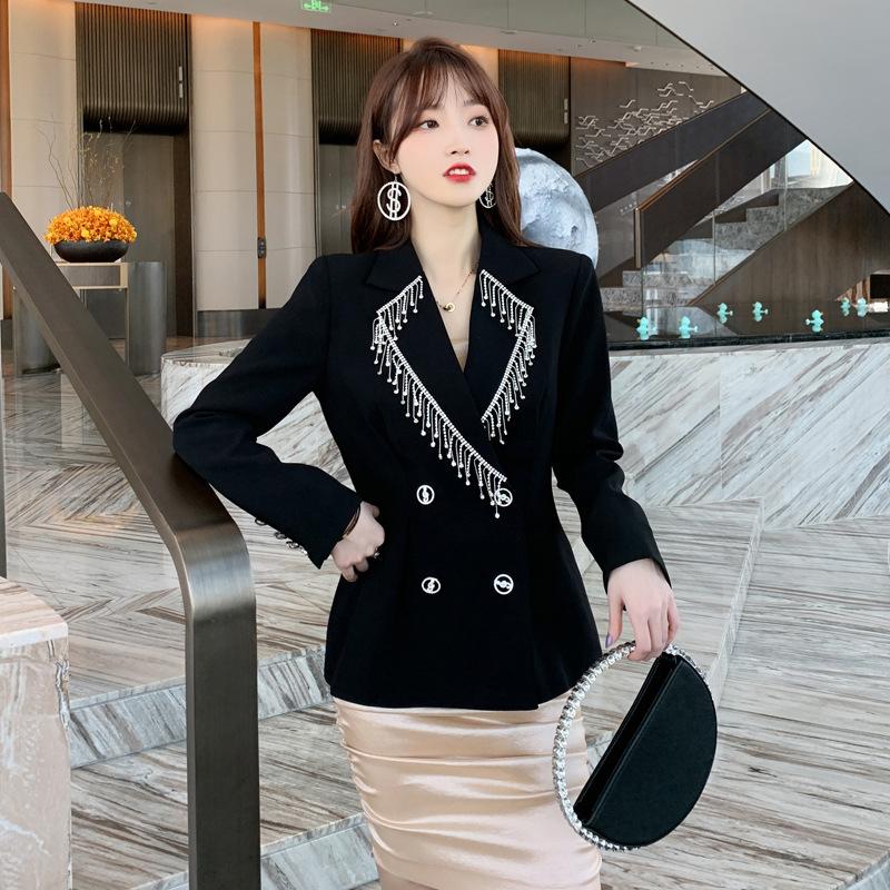 new arrival fashion women casual england style double-breasted turn-down collar tassel black slim work style wild trend blazers
new arrival fashion women casual england style double-breasted turn-down collar tassel black slim work style wild trend blazers