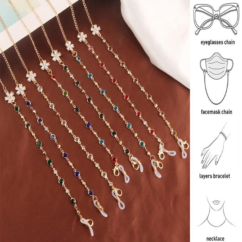 Sunglasses Frames Eyeglasses Chain Anti-slip Mask Lovely Floral Rhinestone Lanyard Strap Hang On Neck Eyewear Jewelry Gift
Sunglasses Frames Eyeglasses Chain Anti-slip Mask Lovely Floral Rhinestone Lanyard Strap Hang On Neck Eyewear Jewelry Gift