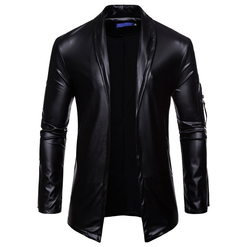 Uplzcoo Black PU Leather Suit Blazer Men Slim Fit Solid Color Cardigan Casaco Masculino Shiny Glitter Nightclub DJ Jaqueta T200319, Gold
Uplzcoo Black PU Leather Suit Blazer Men Slim Fit Solid Color Cardigan Casaco Masculino Shiny Glitter Nightclub DJ Jaqueta T200319, Gold