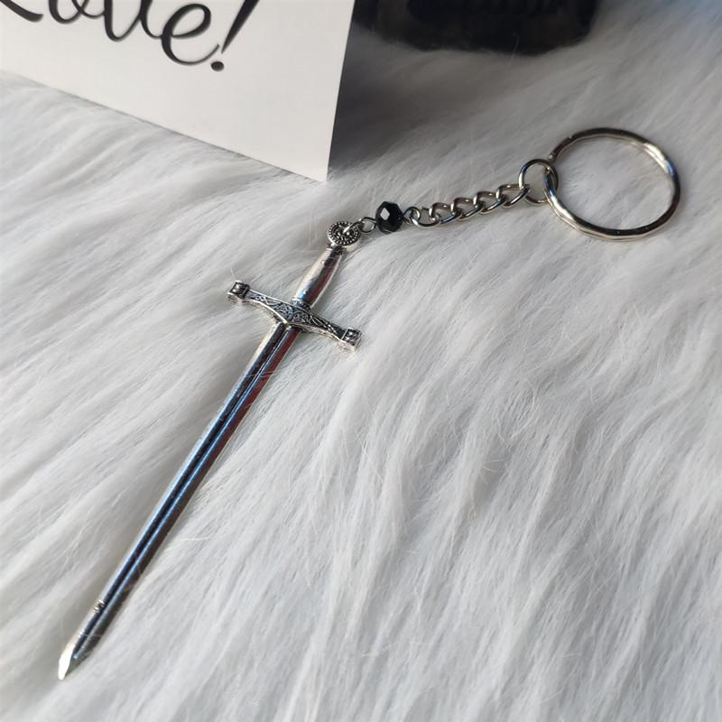 Medieval Worship sword key chain Witch or pagan alternative goth Silver plated classic women Fashion gift jewelry 2020 new men
Medieval Worship sword key chain Witch or pagan alternative goth Silver plated classic women Fashion gift jewelry 2020 new men