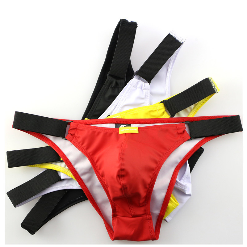 KUDYZON Men Sexy Underwear PU Leather Mens Briefs Stretch Gay Underpants Exotic Male Panties Low Waist Homme Jockstraps 201112