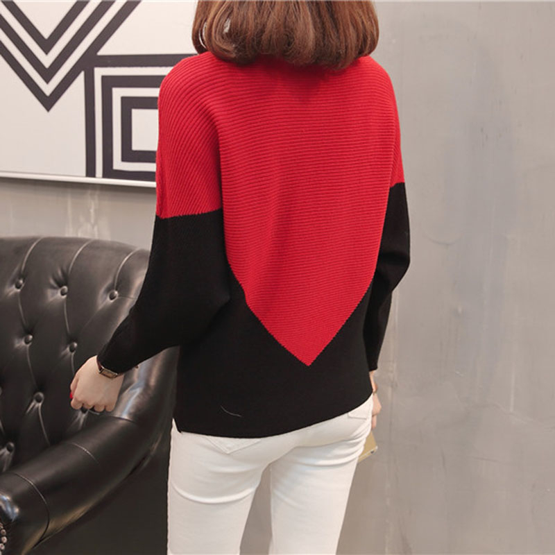 Women Sweater Loose Pullover Knitted Cotton Batwing Sleeve Knit Top Autumn Sweaters Pull Casual Ladies Bat Sleeve Jumper Tops T200319