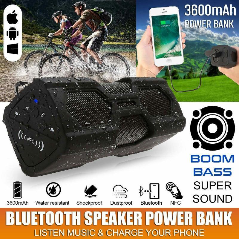 Portable Bluetooth Wireless Speaker Waterproof Power Bank Super Bass Stereo NFC outdoor Rechargeable Wireless Speakers Loudsper1
Portable Bluetooth Wireless Speaker Waterproof Power Bank Super Bass Stereo NFC outdoor Rechargeable Wireless Speakers Loudsper1