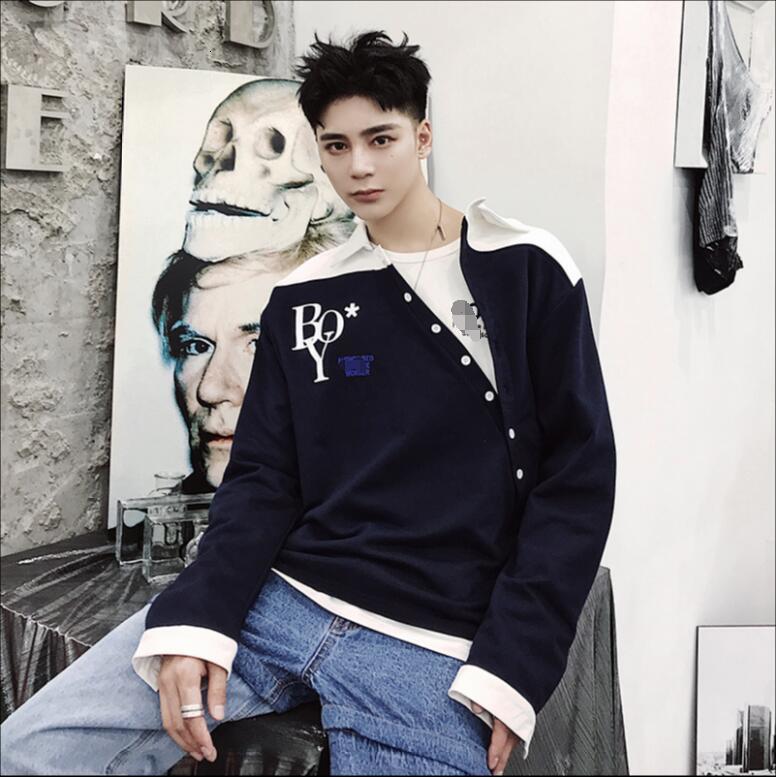 2021 Color of Tibetan Blue Collage Button Male Fashion Jacket Autumn T-shirt New Student Personality Pullover. GRZE, 11
2021 Color of Tibetan Blue Collage Button Male Fashion Jacket Autumn T-shirt New Student Personality Pullover. GRZE, 11