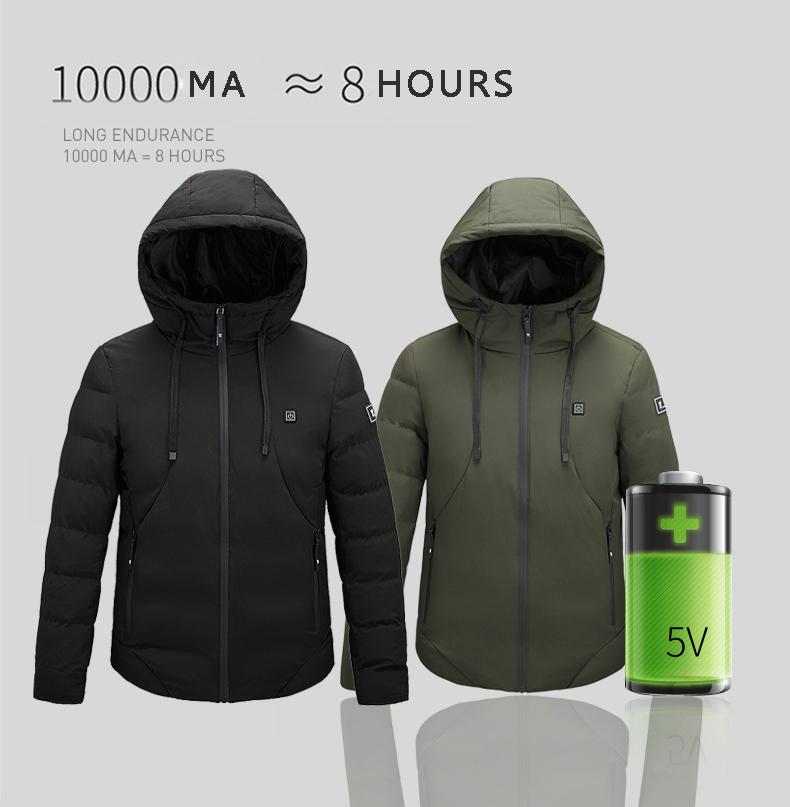 2020 New Men Infrared Heating Hooded Jacket Winter Outdoor USB Unisex Winter Hiking Jackets For Men Women Skiing Clothes 5XL, Black
2020 New Men Infrared Heating Hooded Jacket Winter Outdoor USB Unisex Winter Hiking Jackets For Men Women Skiing Clothes 5XL, Black