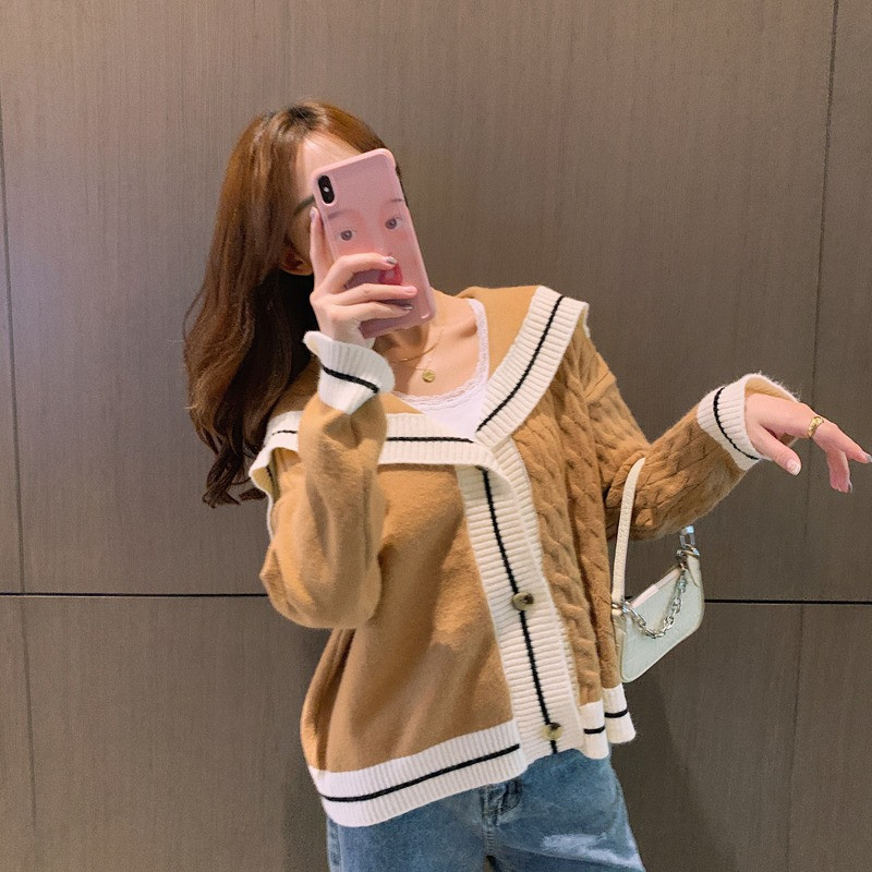 2021 New Fall Sea Turtleneck Short Female Sweater Lazy Crochet Faculty Cardigan Sweet Student Contrast Necklace Y2k Kintwear LQID, Navy blue.
2021 New Fall Sea Turtleneck Short Female Sweater Lazy Crochet Faculty Cardigan Sweet Student Contrast Necklace Y2k Kintwear LQID, Navy blue.