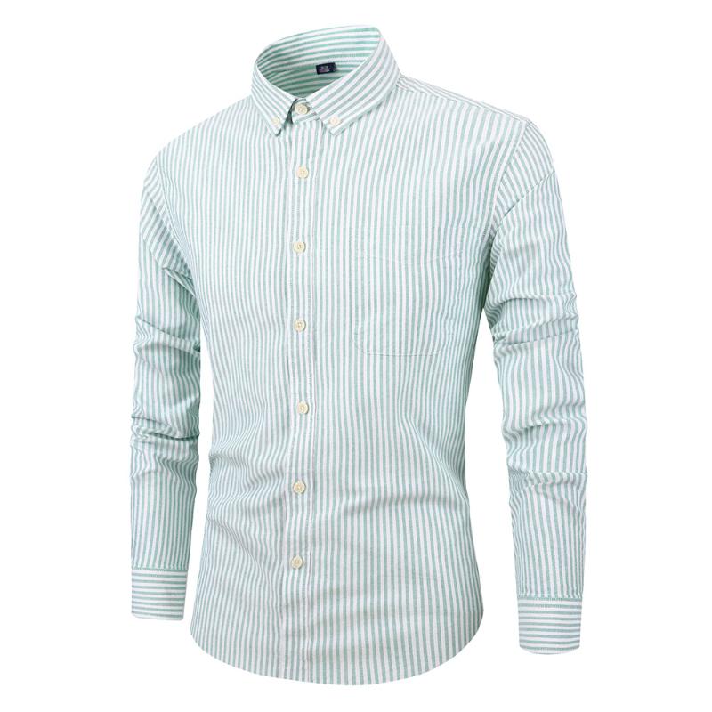 Striped Shirt Men Oxford Men's Long Sleeve Shirt Light Color Fashion Match Sweatwear Be Yourself Fit Formal Dress-Shirt Clothing, Blue bar
Striped Shirt Men Oxford Men's Long Sleeve Shirt Light Color Fashion Match Sweatwear Be Yourself Fit Formal Dress-Shirt Clothing, Blue bar