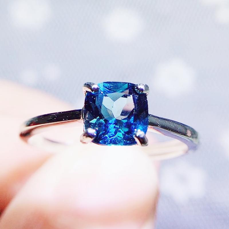 Cluster Rings Per Jewelry Natural Blue Topaz Square Simple Ring 6*6mm 1.3ct Gemstone 925 Sterling Silver Fine Q204278, Golden;silver
Cluster Rings Per Jewelry Natural Blue Topaz Square Simple Ring 6*6mm 1.3ct Gemstone 925 Sterling Silver Fine Q204278, Golden;silver