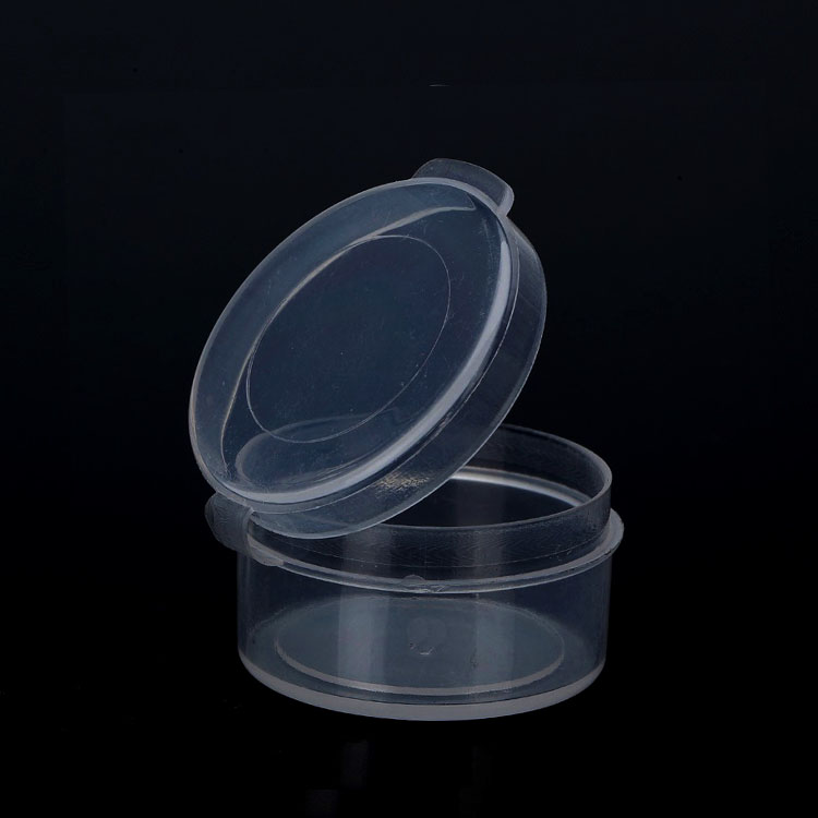 5G 7G Round Empty Boxes Mini Clear Plastic Storage Containers with Snap Lids Makeup Jar Sample Bottles for Small Items and Other Craft