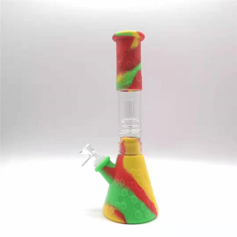 Hookahs 4 colors Silicone Bong portable Water Pipes Removable beaker bongs for smoke with glass
Hookahs 4 colors Silicone Bong portable Water Pipes Removable beaker bongs for smoke with glass
