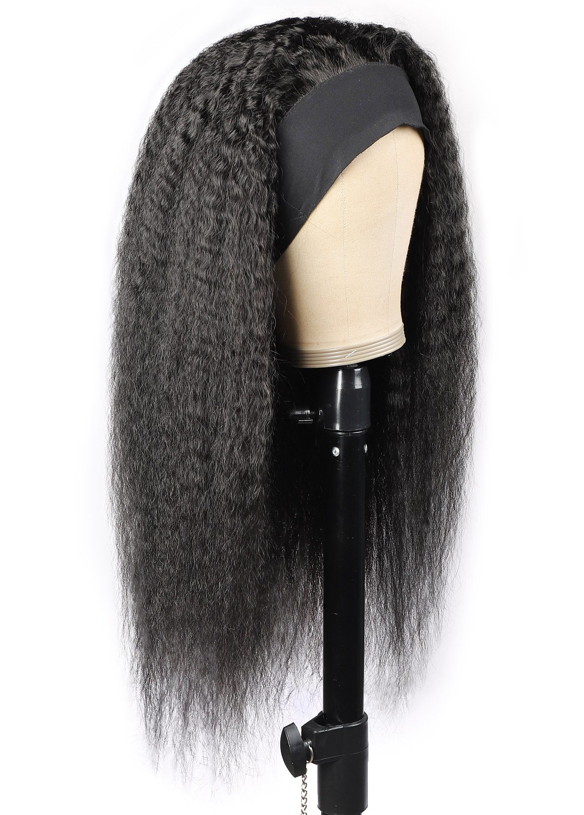 Ishow Yaki Straight Human Hair Wigs With Headbands Long 28 30inch Body Water Headband Wig Loose Deep Curly None Lace Wigs for Women All Ages Natural C