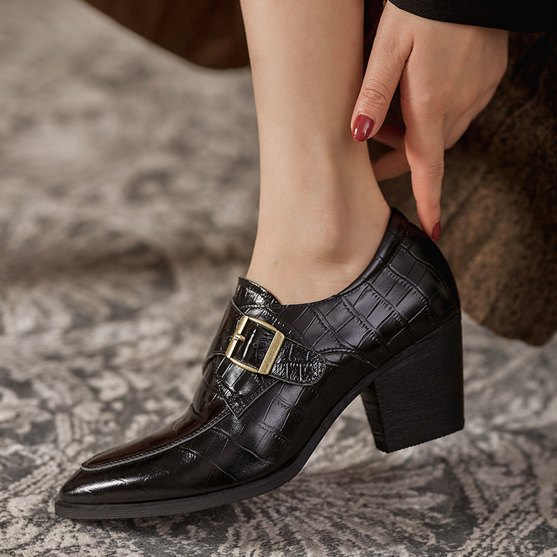 2021 Women Natural-leather Pumps Plus Size 22-26cm in Standard Upper-leather Relief + Lining Pigskin Shoes Pointed-at Woman Heels U49A, Black
2021 Women Natural-leather Pumps Plus Size 22-26cm in Standard Upper-leather Relief + Lining Pigskin Shoes Pointed-at Woman Heels U49A, Black