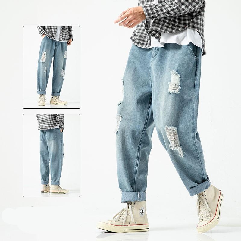 iiDossan Men Jeans with Hole Men Regular Fit HipHop Pants Casual Harem Jeans Streetwear Denim Pleated Trousers Slouchy, As pic
iiDossan Men Jeans with Hole Men Regular Fit HipHop Pants Casual Harem Jeans Streetwear Denim Pleated Trousers Slouchy, As pic